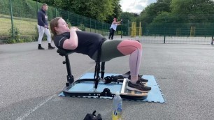 'Outdoor Hip Thrusters with U-First Fitness Society'