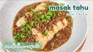 'Masak Tahu Ala Resto | Masak Kilat | Resep Mun Tahu'
