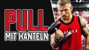 'HARDCORE Pull Day mit Hanteln (Rücken Bizeps Home Workout mit Gewichten zum Mitmachen)'