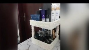 'DIY perfume organizer/handmade makeup organizer or storage'