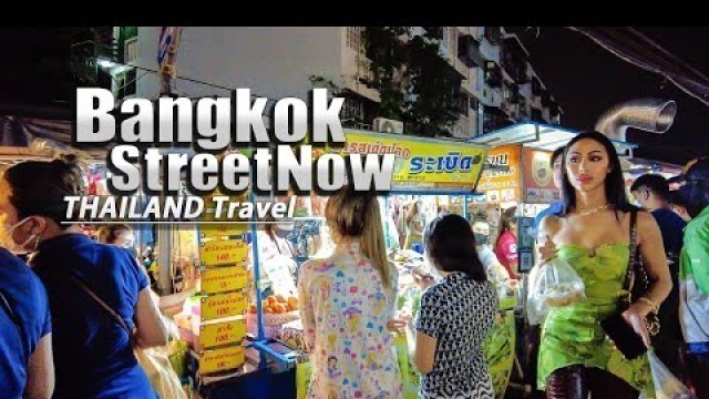 '4K 태국여행 방콕 야시장 Huai Khwang Night Market (Street Food court)'