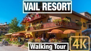 '4K City Walks: Vail Village Colorado City Tour - Virtual Walk beginner Treadmill workout Video'