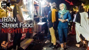 'Iran Street Food Tehran Friday Night 2022 Walking Tour Nightlife Iran walk 4k'
