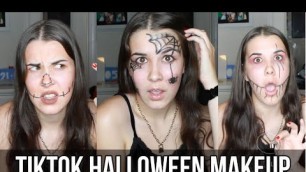 'TESTING VIRAL TIKTOK HALLOWEEN MAKEUP ~trendy and easy~'