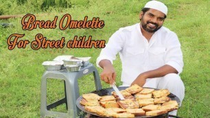 'Bread omelette for street children| World Best Egg omelette |Nawabs kitchen'