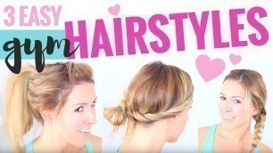 '♡ Hairstyles 2016 | 3 Easy, Cute Hairstyles for Your Workout + My Aussie Product Review ♡'