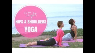 'Yoga for Beginners | Yoga Flow at Home for Tight Hips & Shoulders'