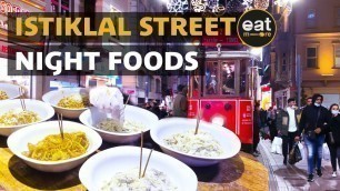 'Istanbul Night Foods | Delicious Pasta Making on Istiklal Street'