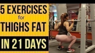 '5 BEST EXERCISE TO REDUCE THIGH FAT || Gym Workout For Women'