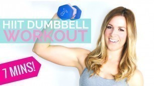 'HIIT Dumbbell Workout for Women | HIIT Cardio with Weights'