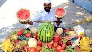 'FRUIT CUSTARD |Amazing Fruits Cutting Skills |Nawabs Kitchen'