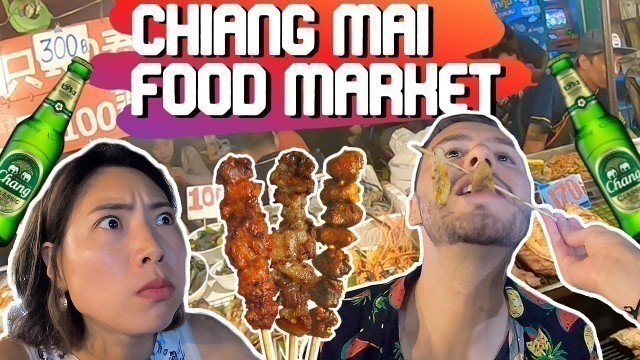 'Saturday Night Food Market - Chiang Mai - Wua Lai Road Walking Street Thailand'