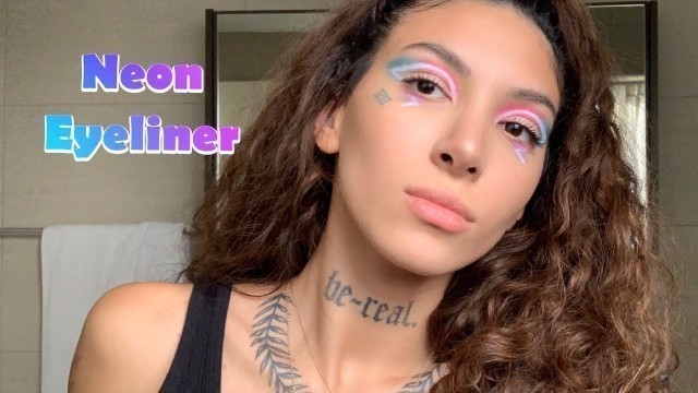 'How Not To Do Halloween Makeup | Neon Eyeliner'