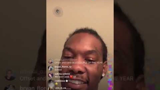 'Offset Shows Cardi B Without Wig & Makeup On IG Live (5/9/2019) - moments'