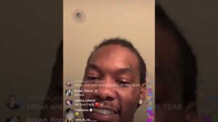 'Offset Shows Cardi B Without Wig & Makeup On IG Live (5/9/2019) - moments'
