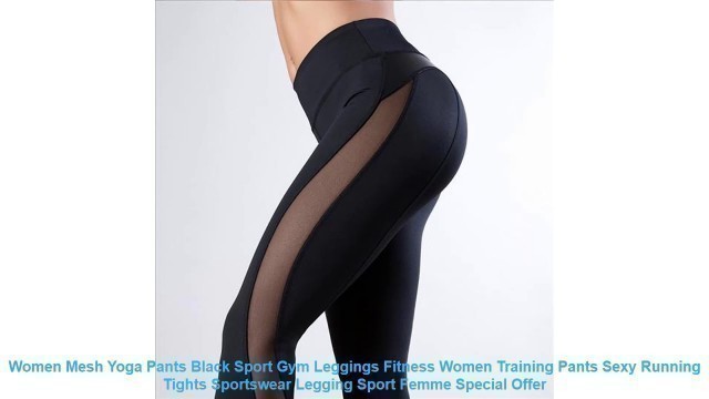'Women Mesh Yoga Pants Black Sport Gym Leggings Fitness Women Training'