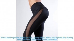 'Women Mesh Yoga Pants Black Sport Gym Leggings Fitness Women Training'