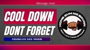 'Qiyogata: Home Gym ng Bayan / specialized COOL DOWN / after your workout/ Mate Raquel'