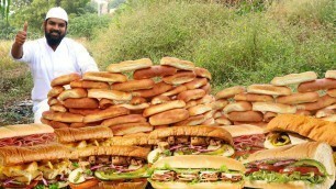 'Subway Sandwich |Fully Loaded Chicken Sandwich Recipe|Nawabs kitchen'