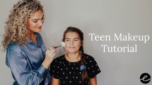 'Teenage Makeup Tutorial for School | Addee Gets Her Makeup Done'