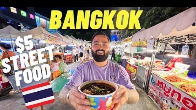 '$5 STREET FOOD Challenge in Bangkok Night Market