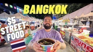 '$5 STREET FOOD Challenge in Bangkok Night Market 