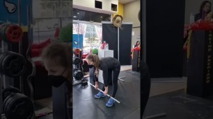 'Learning Stiff, my first fitness training today 3 x 15.  Gym motivation'