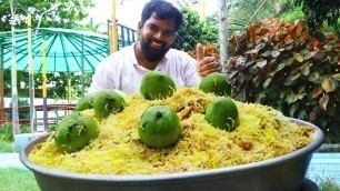 'Mango Biryani |Veg biryani | Yummy KACHA AAM BIRYANI FOR KIDS | First time in Youtube | Nawabs'