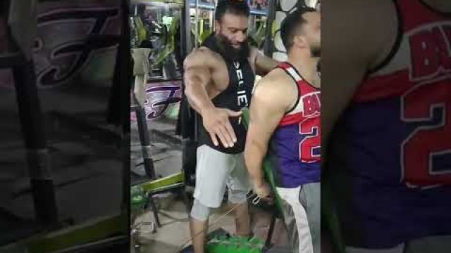 'Ustad Baga with chota Ustad mana Jutt fitness first gym climax garden gujranwala