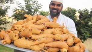 'Brinjal bajji recipe || whole baingan bajji for kids || Nawabs kitchen'