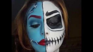 'The nightmare before christmas - Jack and Sally makeup.'