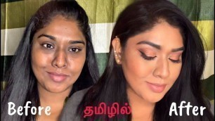 'TAMIL | Easy Classic Copper Glitter Eyeshadow #makeupintamil #dailymakeup #winkeyeliner'