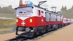 'Lego Train Ambulance cartoon - Lego Train Rescue cartoon - Choo choo train kids videos'