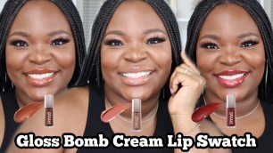 'New Fenty Beauty Gloss Bomb Cream Lip Swatches| Dark Skin | Le Beat'