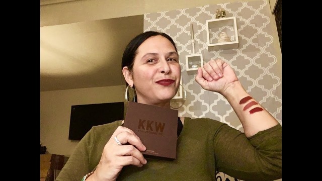 'KKW X Kylie Cosmetics Lip Swatches and Review'