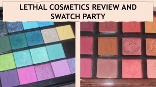 'LETHAL COSMETICS EYESHADOW REVIEW | SWATCHING ALL OF MY LETHAL COSMETICS SHADOWS'