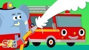 'Here Comes The Fire Truck | Kids Songs | Super Simple Songs'