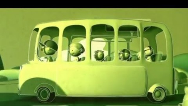 'GreenLight - Getting out off a bus - Road safety and security for kids, cartoons'