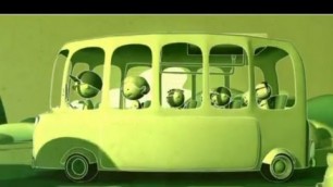 'GreenLight - Getting out off a bus - Road safety and security for kids, cartoons'