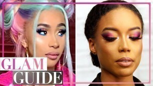 'Cardi B\'s Makeup Artist Uses Mascara as EYE LINER | Glam Guide'