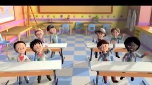 'GreenLight   Getting out off a bus   Road safety and security for kids, cartoons'