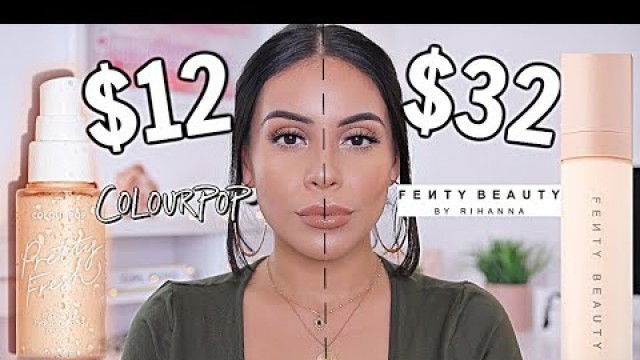 'DUPE ALERT? COLOURPOP PRETTY FRESH PRIMER VS FENTY BEAUTY HYDRATING PRIMER / 8 HOUR WEAR TEST!'