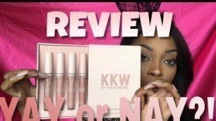 'KKW x KYLIECOSMETICS LIPSTICK SWATCHES'