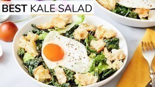 'BEST KALE SALAD | easy + healthy lunch idea (with happy egg)'