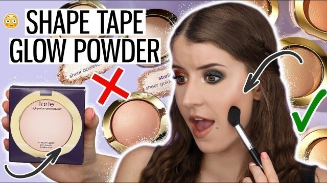 'OMG!! NEW TARTE SHAPE TAPE GLOW POWDER REVIEW ✨ WHAT IS THIS?!'