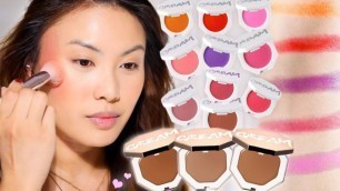 'FENTY BEAUTY CREAM BLUSH & BRONZERS | Swatches, Demo + Review'