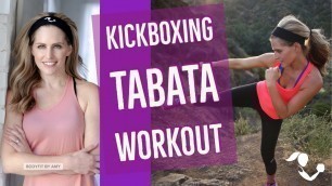 '40 Minute Kickboxing Tabata HIIT Workout:  Home Cardioboxing for Fat Blasting & Toning'