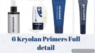 '6 Kryolan Primers || The Best Face primer ll Kryolan Professional Makeup Base  @Radiant Glow'
