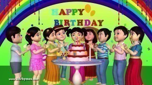 'Happy Birthday Song - 3D Animation English Nursery Rhymes & Songs For Children'