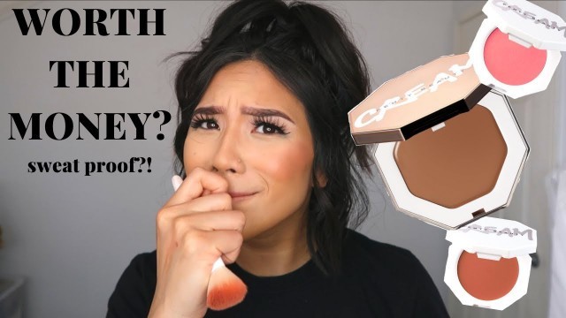 'FENTY BEAUTY CREAM BLUSH AND BRONZER TRY ON AND WEAR TEST'
